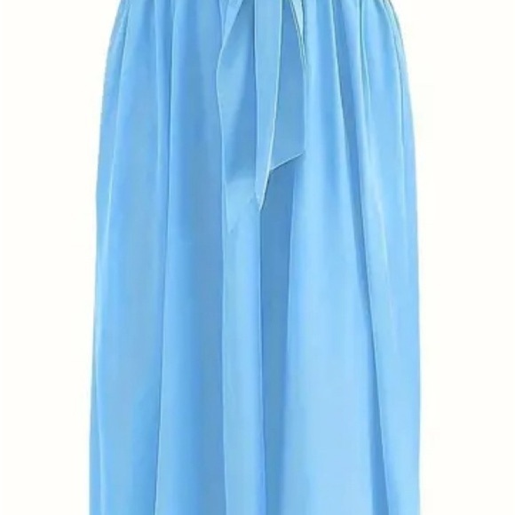 Vibrant Sky Blue Ruffle Trim Cami Dress, NWOT - Picture 2 of 3